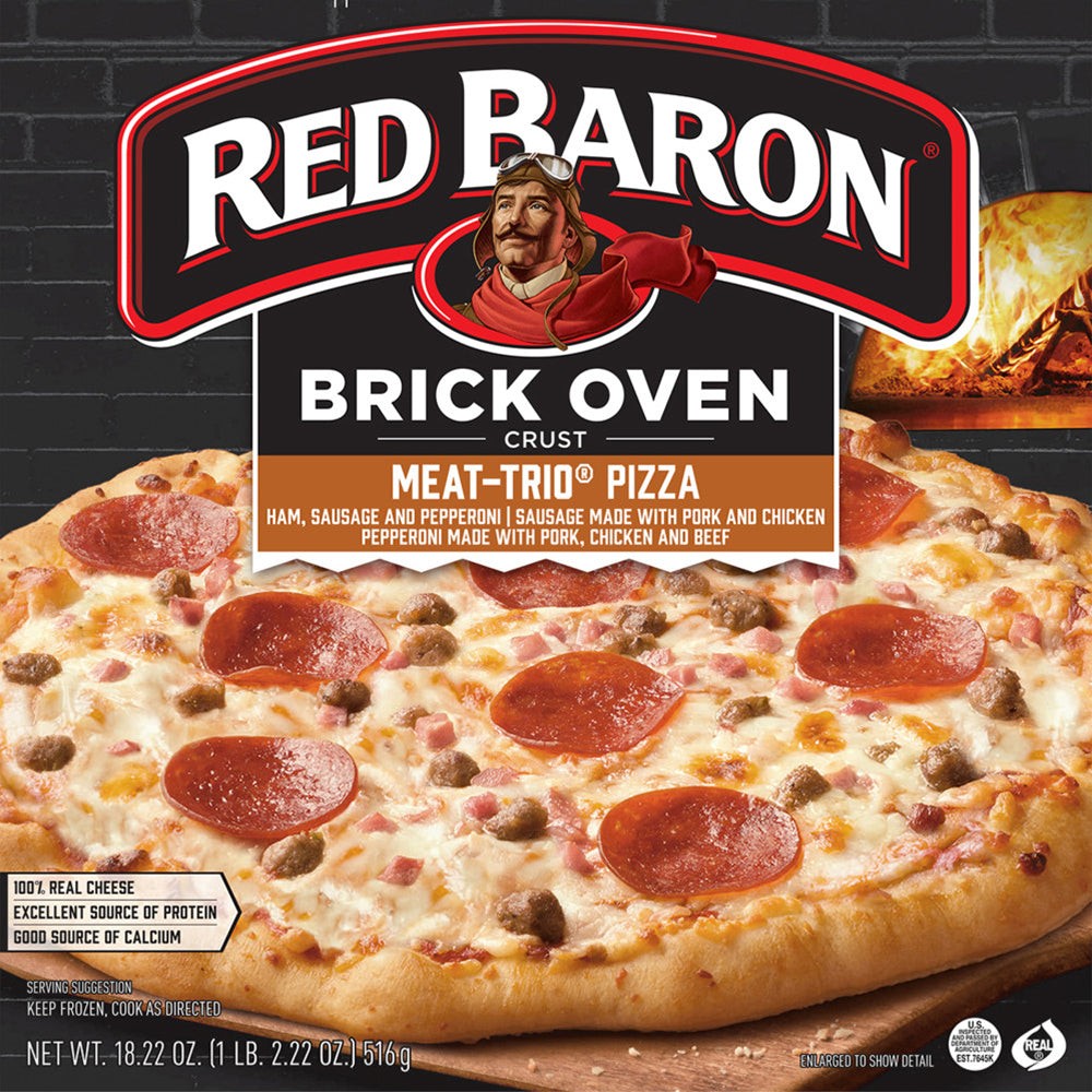 RED BARON BRICK OVEN PIZZA MEAT TRIO 18.22 OZ