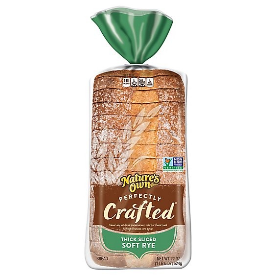 NATURE'S OWN CRAFTED SOFT RYE BREAD 22 OZ