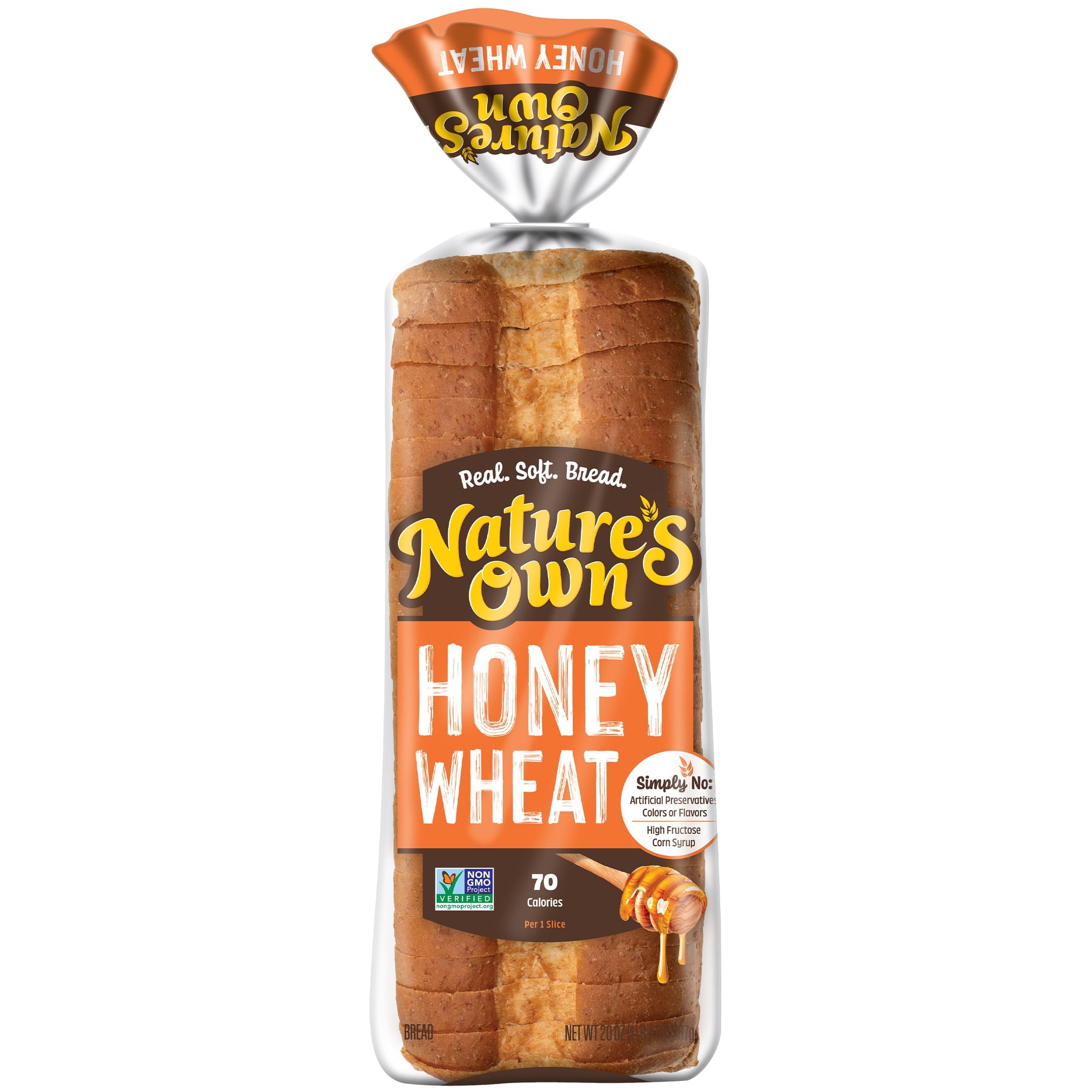 HONEY WHEAT BREAD NATURES OWN 20 OZ