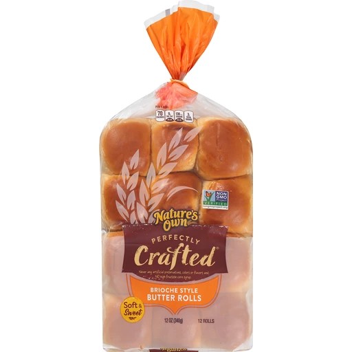 NATURES OWN CRAFTED BUTTER ROLLS 12 OZ