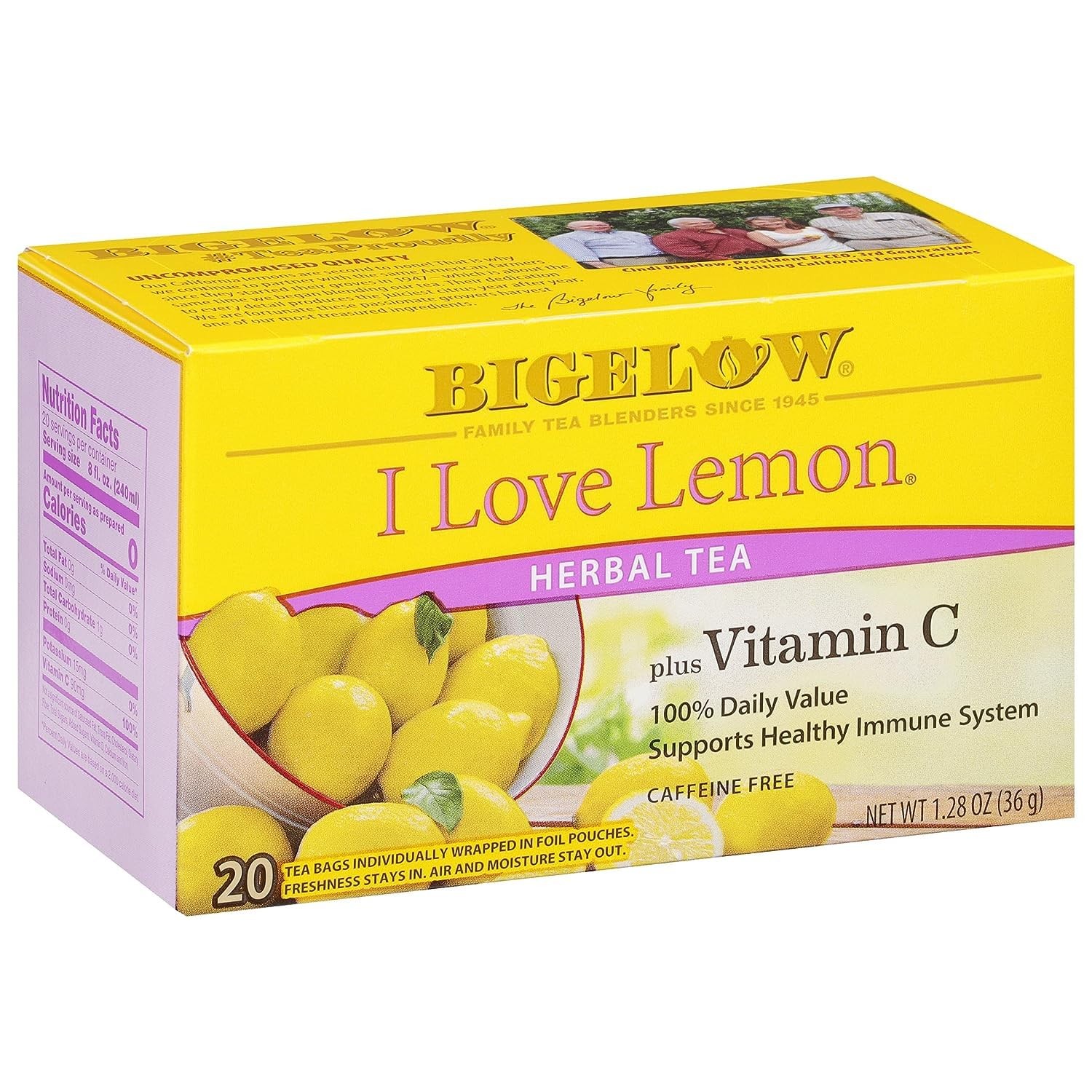 Bigelow Tea I Love Lemon 20 BAG