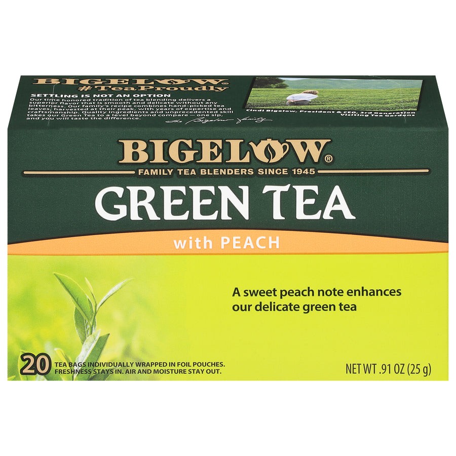 BIGELOW TEA GRN PEACH 20 COUNT