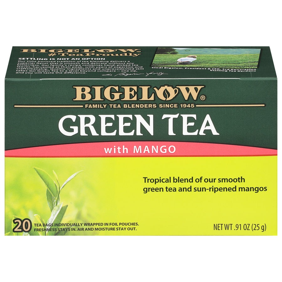 BIGELOW TEA MANGO GRN 20 COUNT
