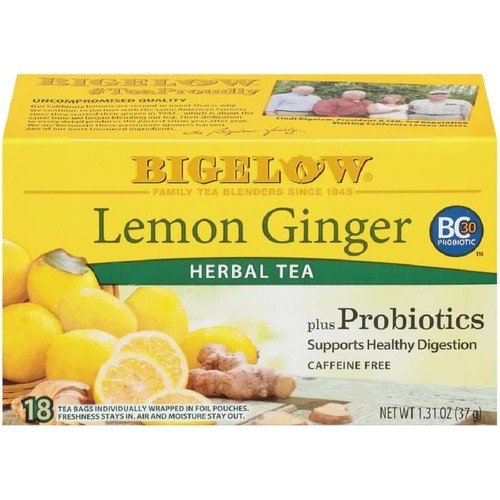 BIGELOW TEA HERB PLUS LEMON GINGER 18 COUNT