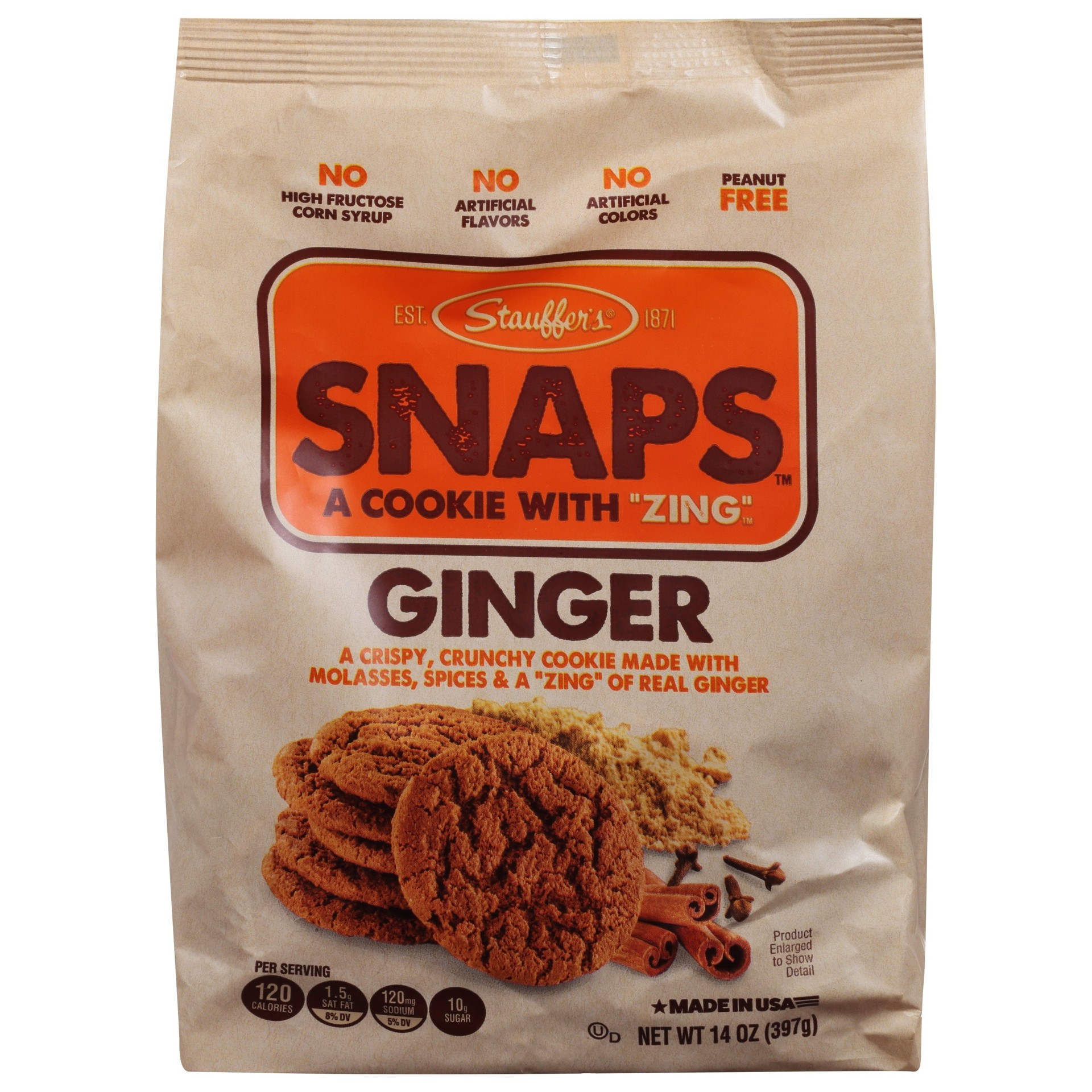 STAUFFERS GINGER SNAPS 14 OZ