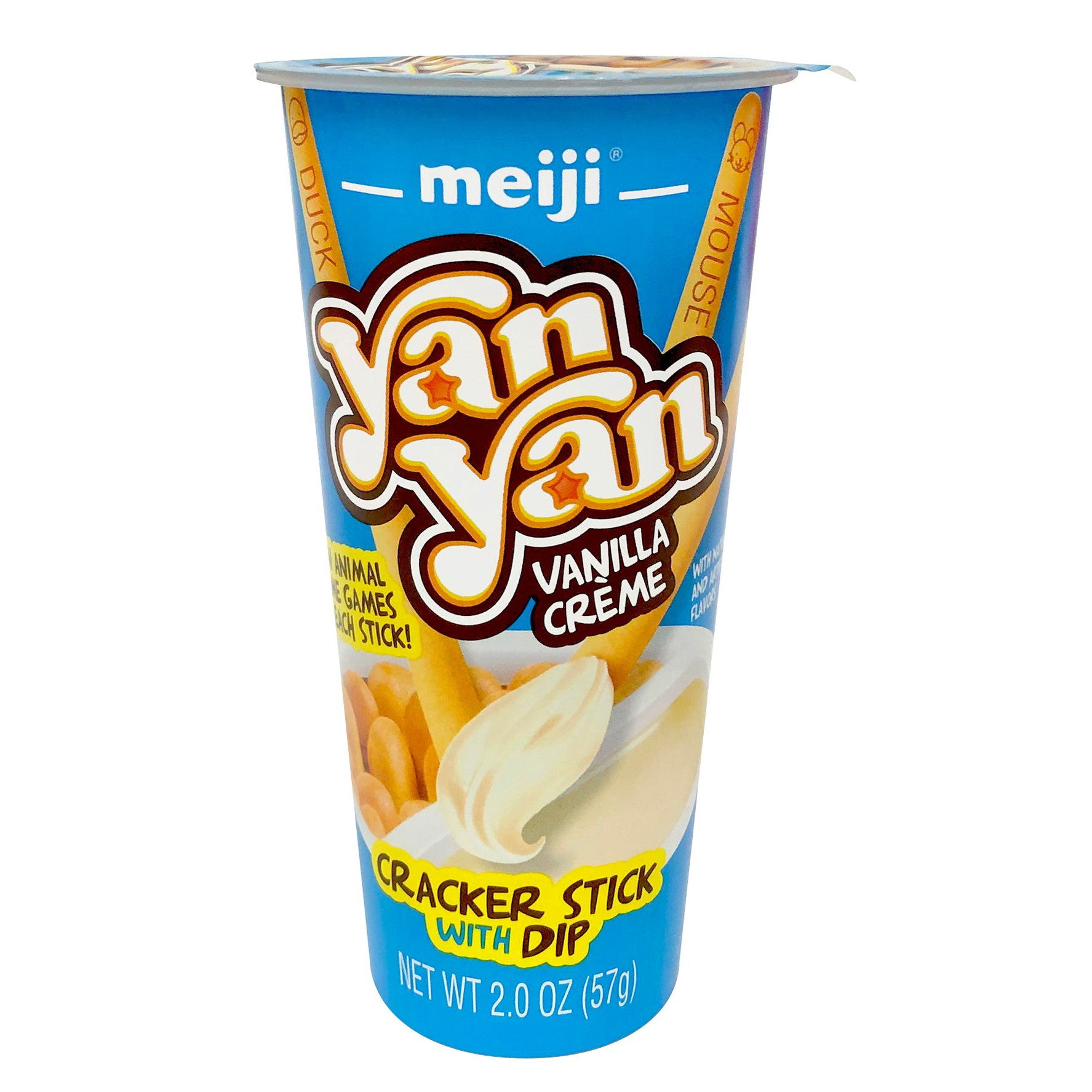 Meiji Yan Yan Vanilla Creme Cracker Stick 2 OZ