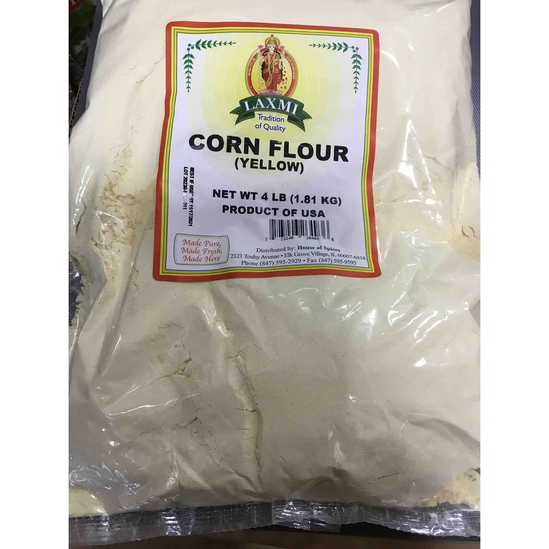 LAXMI WHITE CORN FLOUR  4 LBS