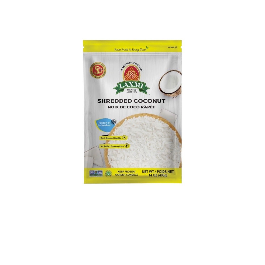 Laxmi Frozen Shreded Coconut 400 GM