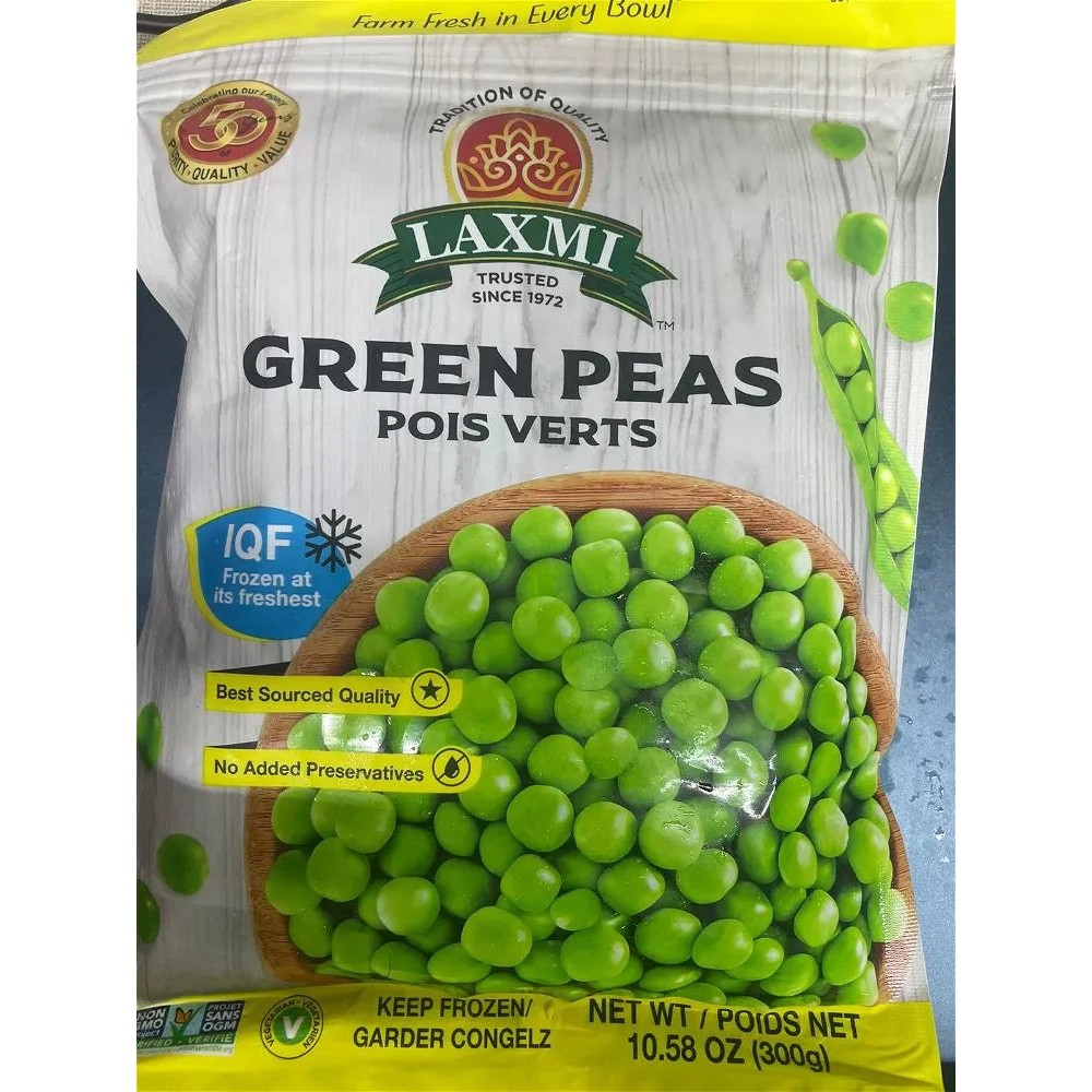 Laxmi Frozen Green Peas 908 GM
