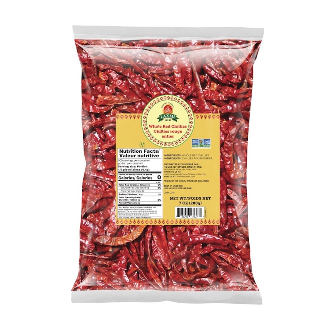 LAXMI RED CHILLI WHOLE 200 GM