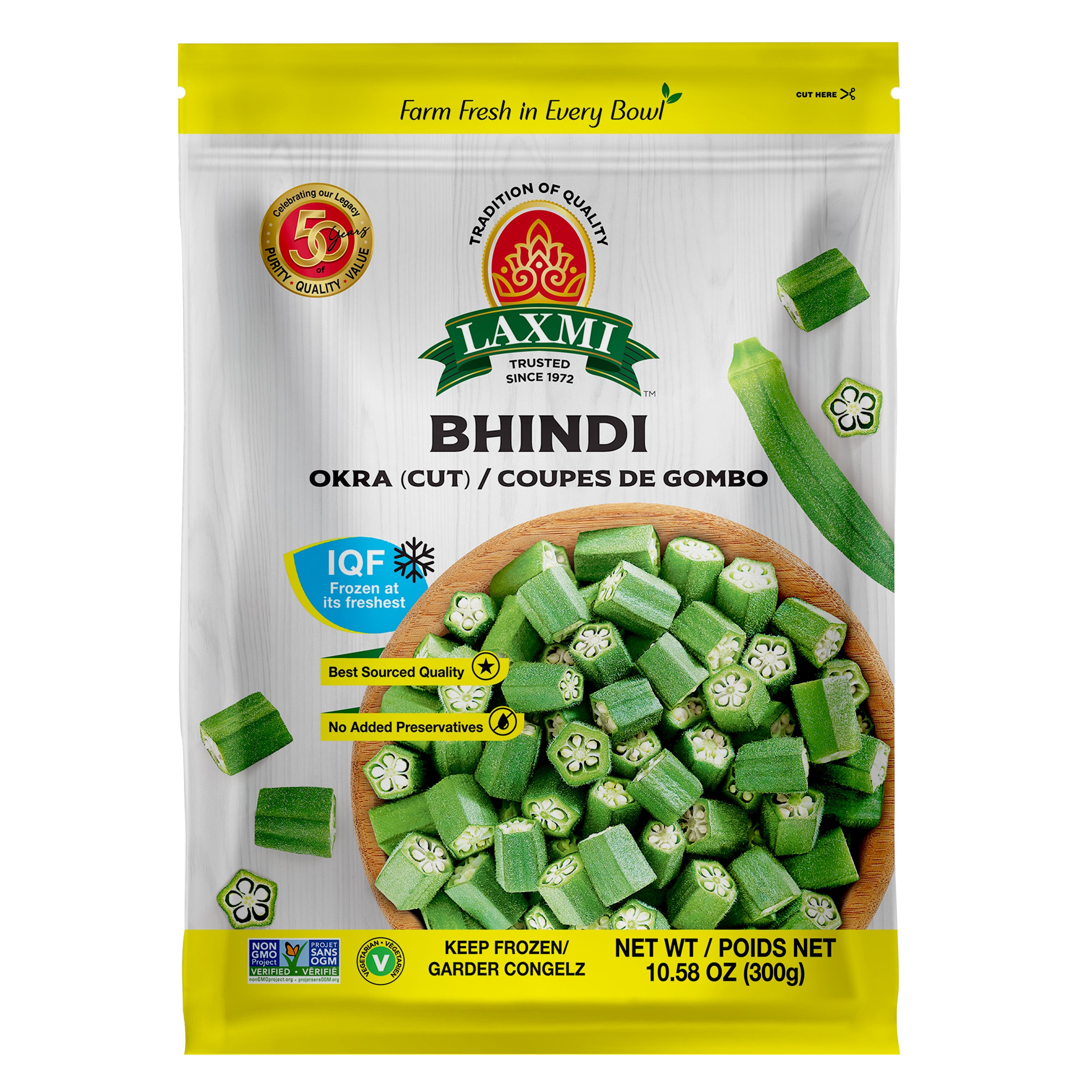 LAXMI OKRA CUT 300 GM