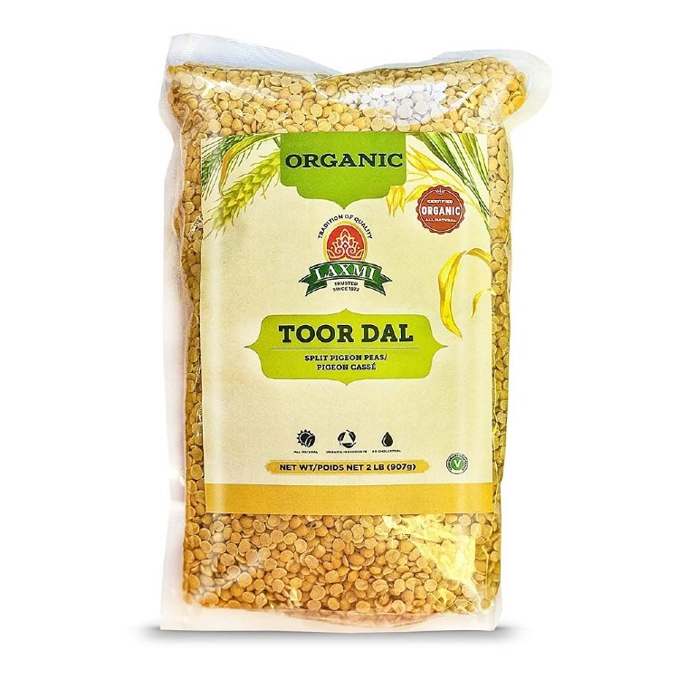 LAXMI ORGANIC TOOR DAL 2 LBS