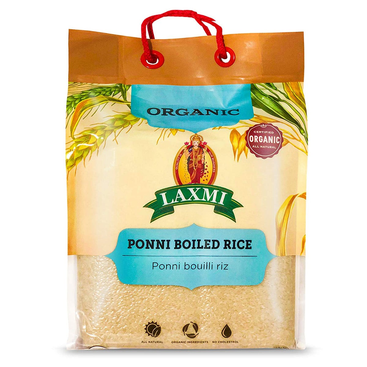 LAXMI ORGANIC PONNI BOILED RICE 10 LBS