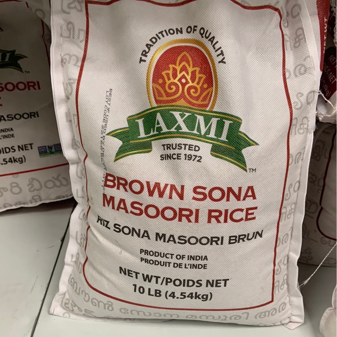 Laxmi Sona Masoori Brown Rice 10 LBS