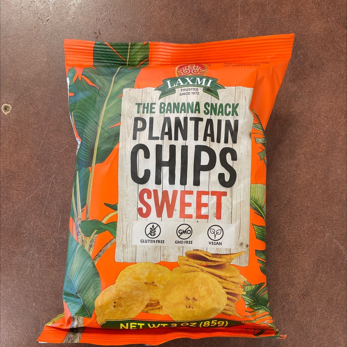 LAXMI PLAINTAIN CHIPS SWEET 3 OZ