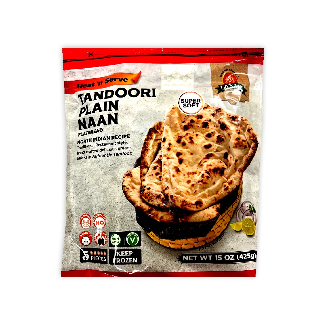LAXMI TANDOORI NAAN PLAIN 15 OZ