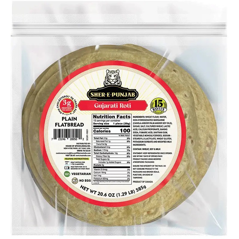SHER E PUNJAB GUJRATI ROTI PLAIN 15 COUNT