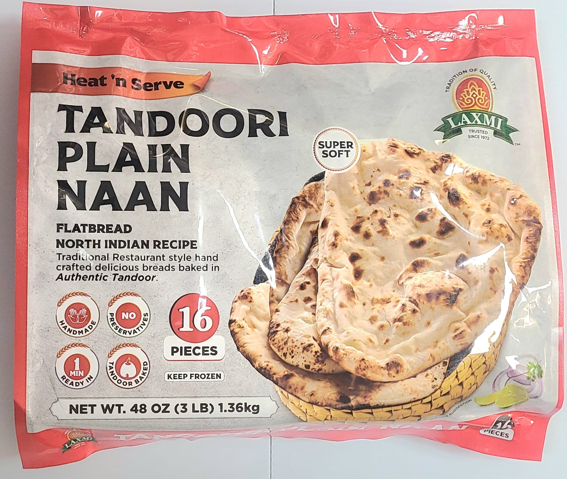 LAKMI TANDOORI PLAIN NAAN 3 LBS