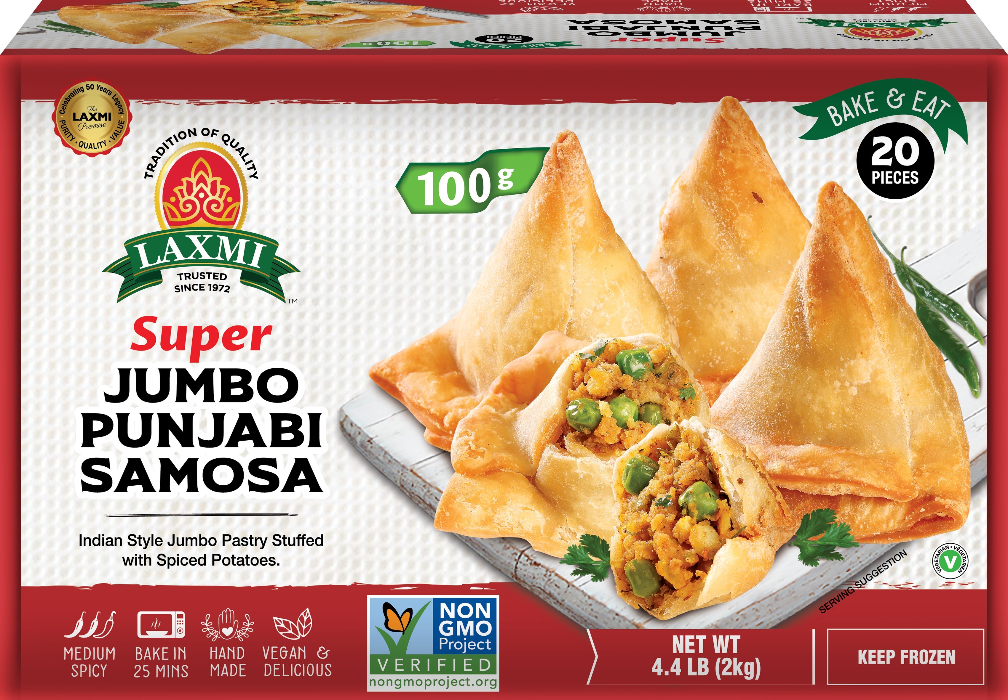Laxmi Super Jumbo Punjabi Samosa 20 PCS