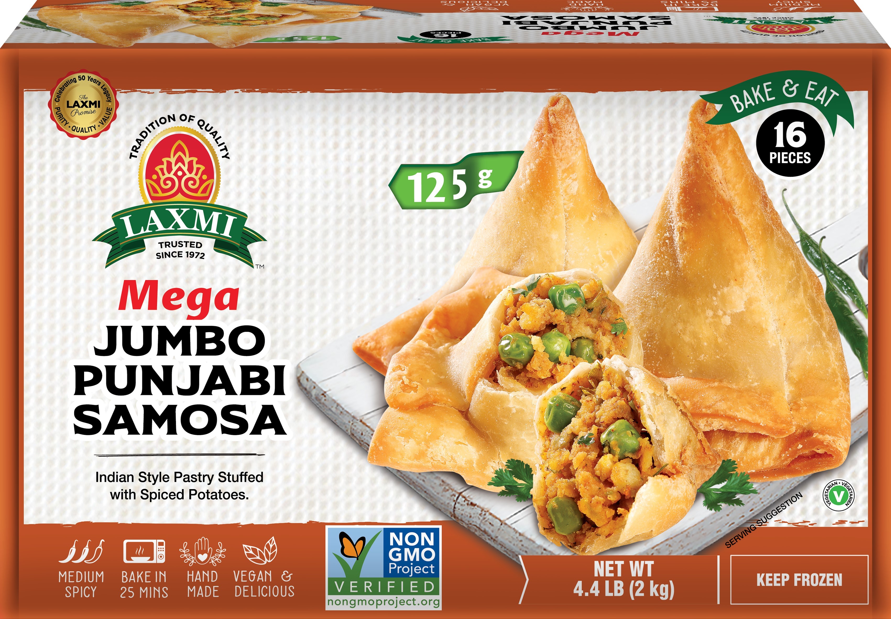 Laxmi Punjabi Mega Samosa Blk 16 PCS