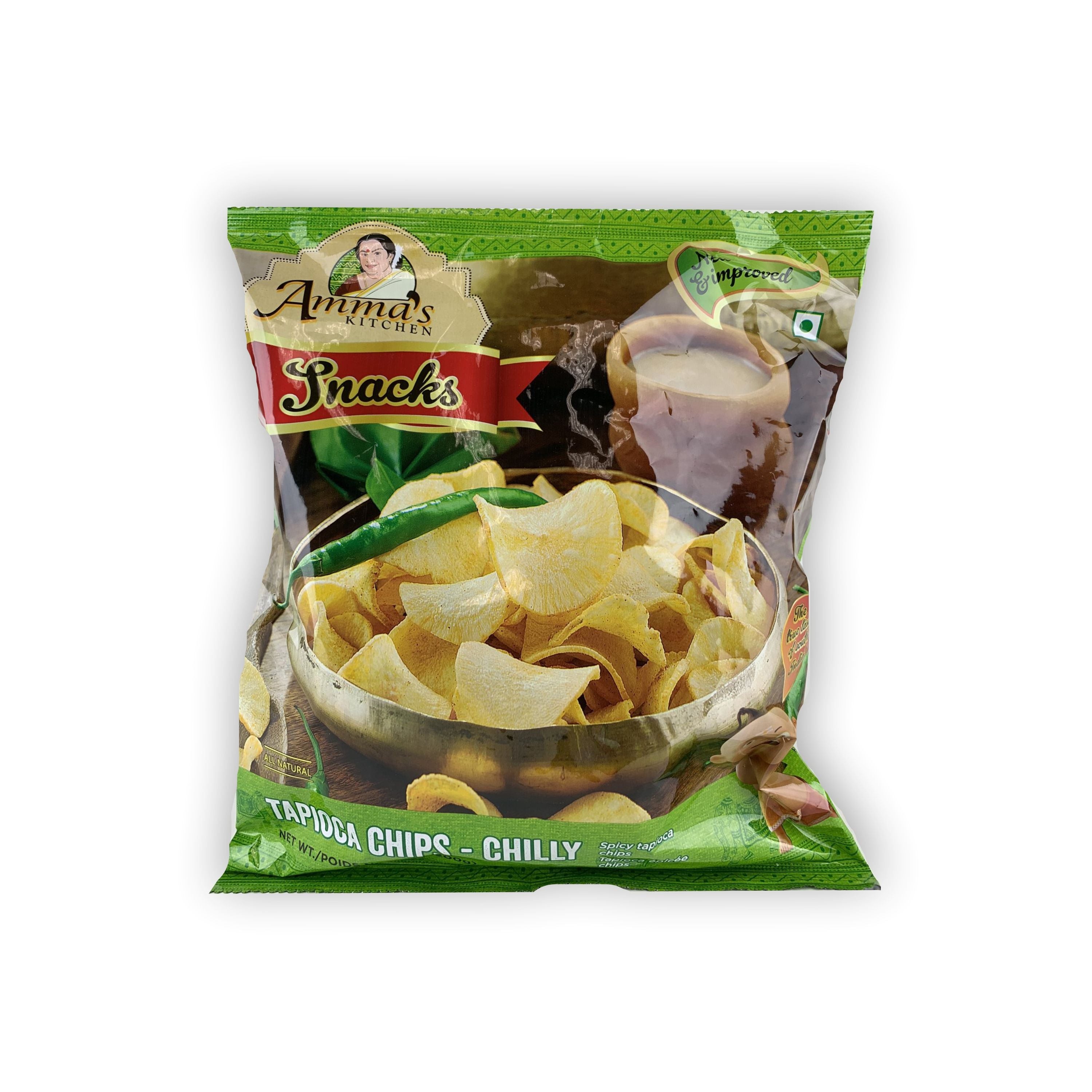 TAPIOCA CHIPS CHILLY AMMAS KITCHEN 200 GM