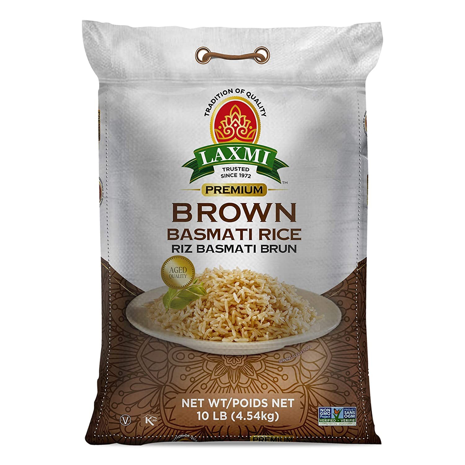 LAXMI BROWN BASMATI RICE 10 LBS