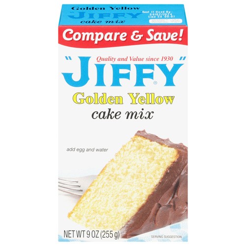 JIFFY GOLDEN YELLOW CAKE MIX 9 OZ
