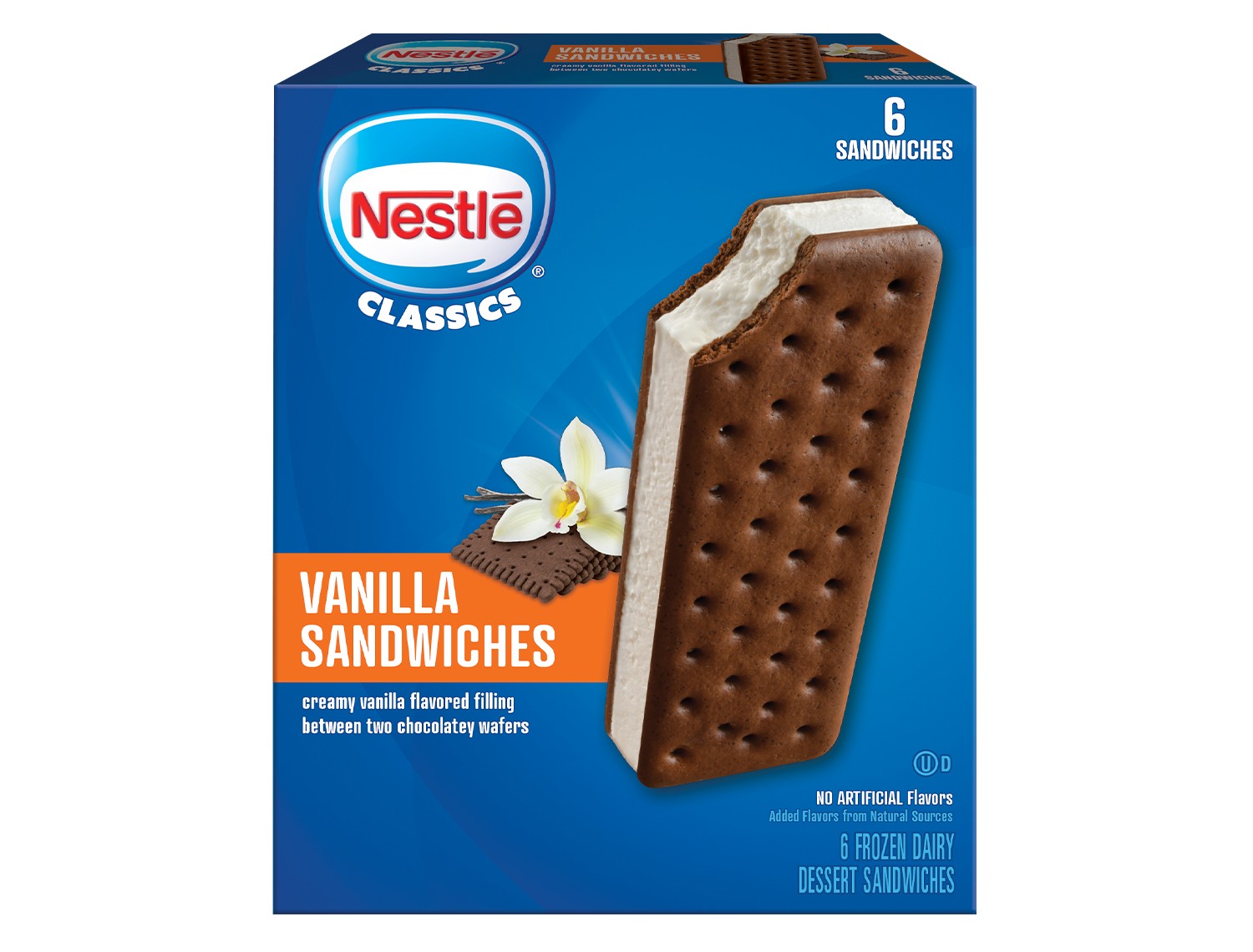Nestle Vanilla Ice Cream Sandwiches 6 COUNT