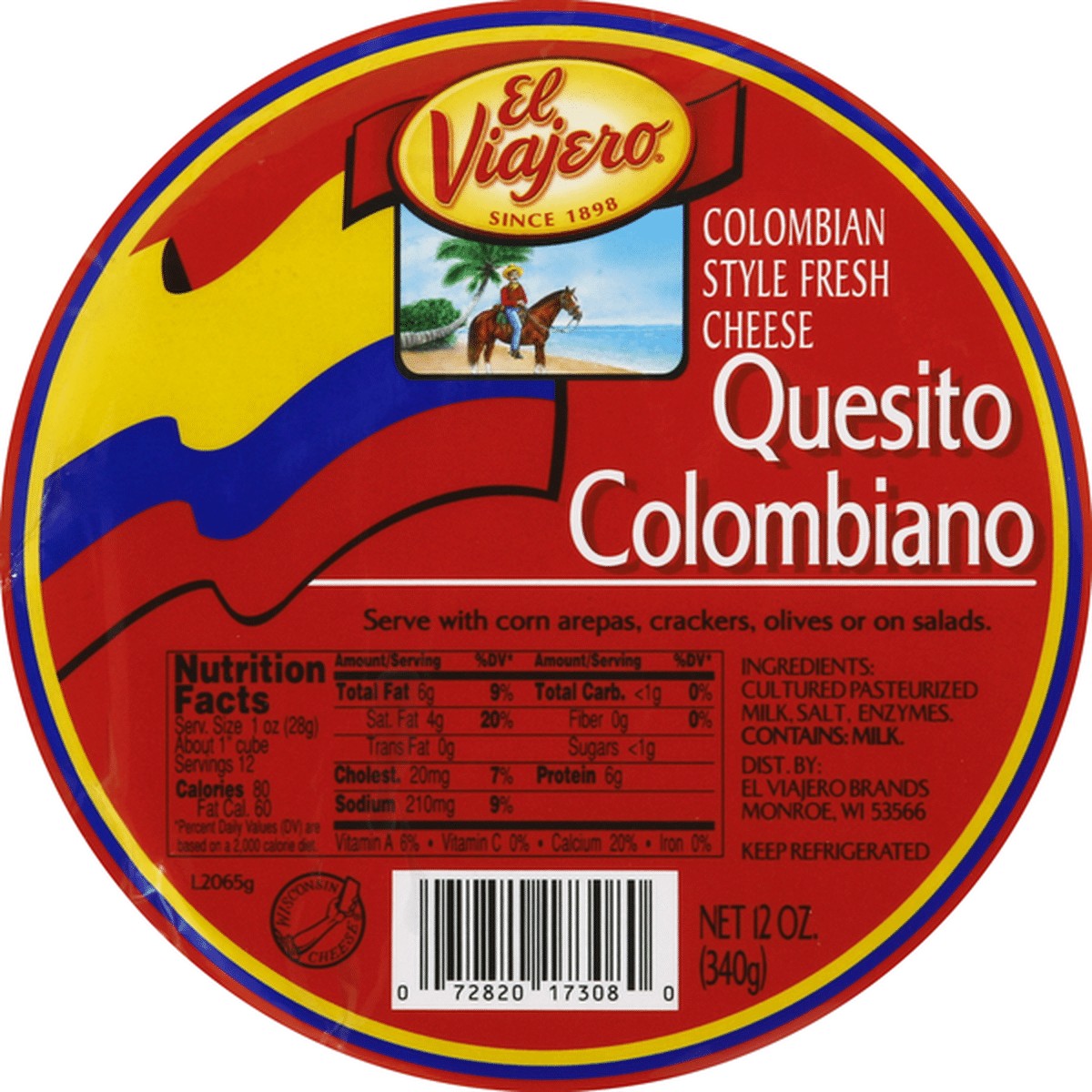 EL VIAJERO QUESITO COLOMBIANO            10 OZ