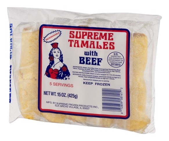 SUPREME BEEF TAMALES 40 OZ