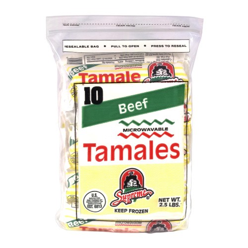 SUPREME MULTIPACK TAMALES BEEF HOT&S 2.5 LBS
