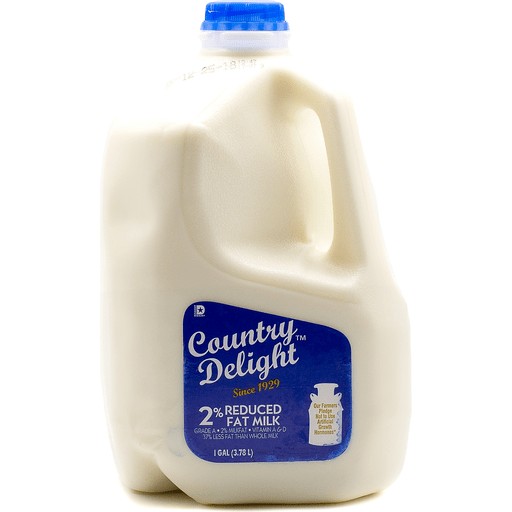 COUNTRY DELIGHT 2  MILK GALLON           128 OZ