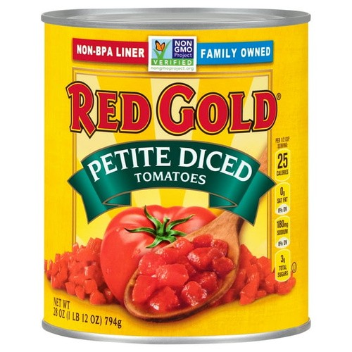 RED GOLD PETITE DICED TOMATOES 28 OZ
