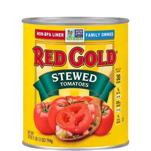 RED GOLD STEWED TOMATOES                 28 OZ