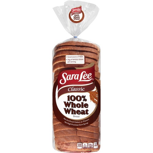 SARA LEE WHOLE WHEAT BREAD 16 OZ