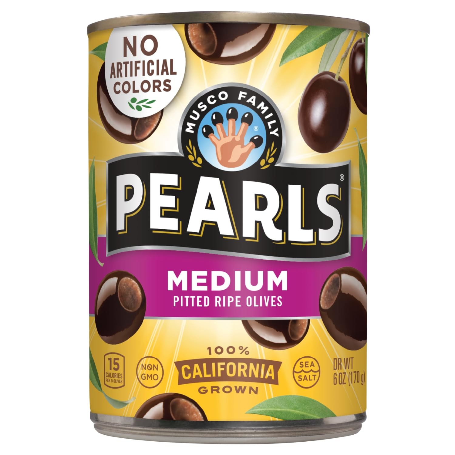 Pearls Pitted Olives 6 OZ