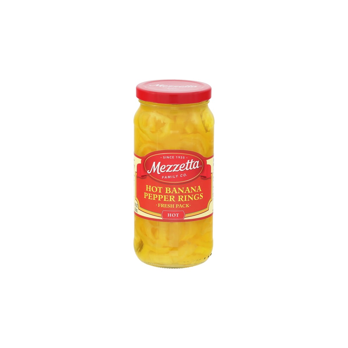 MEZZETTA HOT SLC BANANA PEPPER RINGS 16 OZ