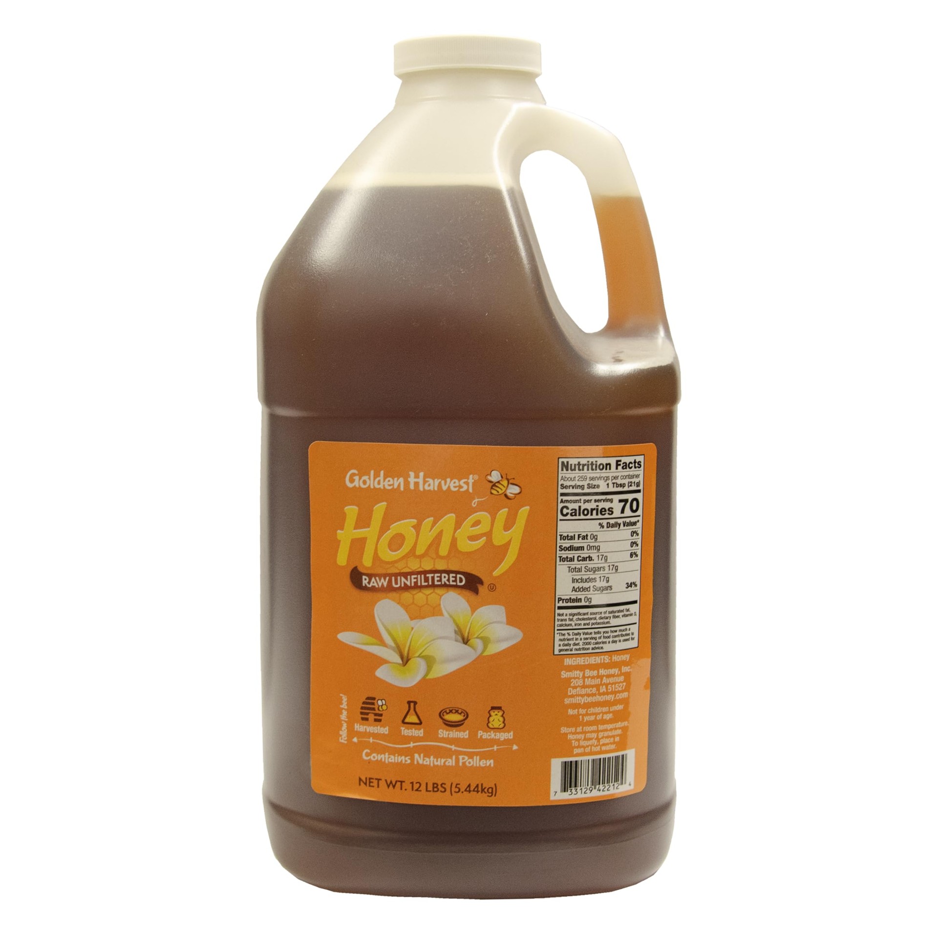GOLDEN HARVEST RAW UNFILTERED HONEY 3 LBS