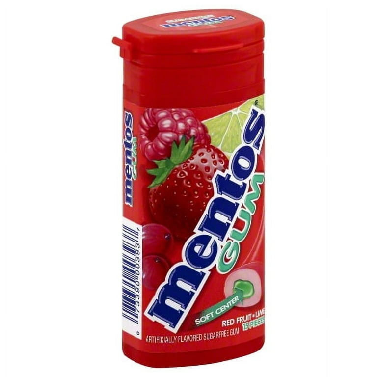 MENTOS GUM RED FRUITS/LIME 15 COUNT