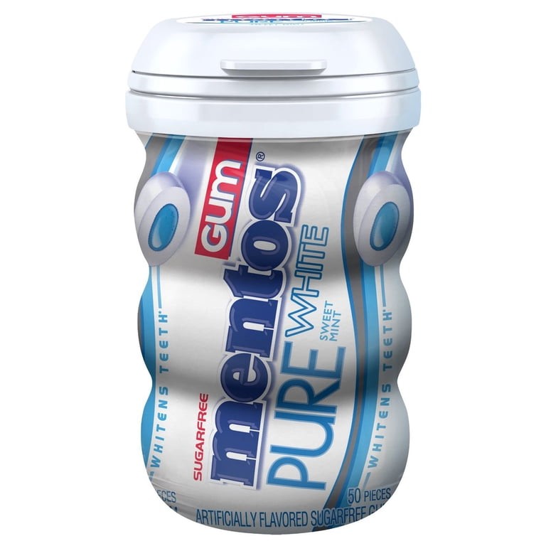 MENTOS GUM PURE WHITE 50 PCS