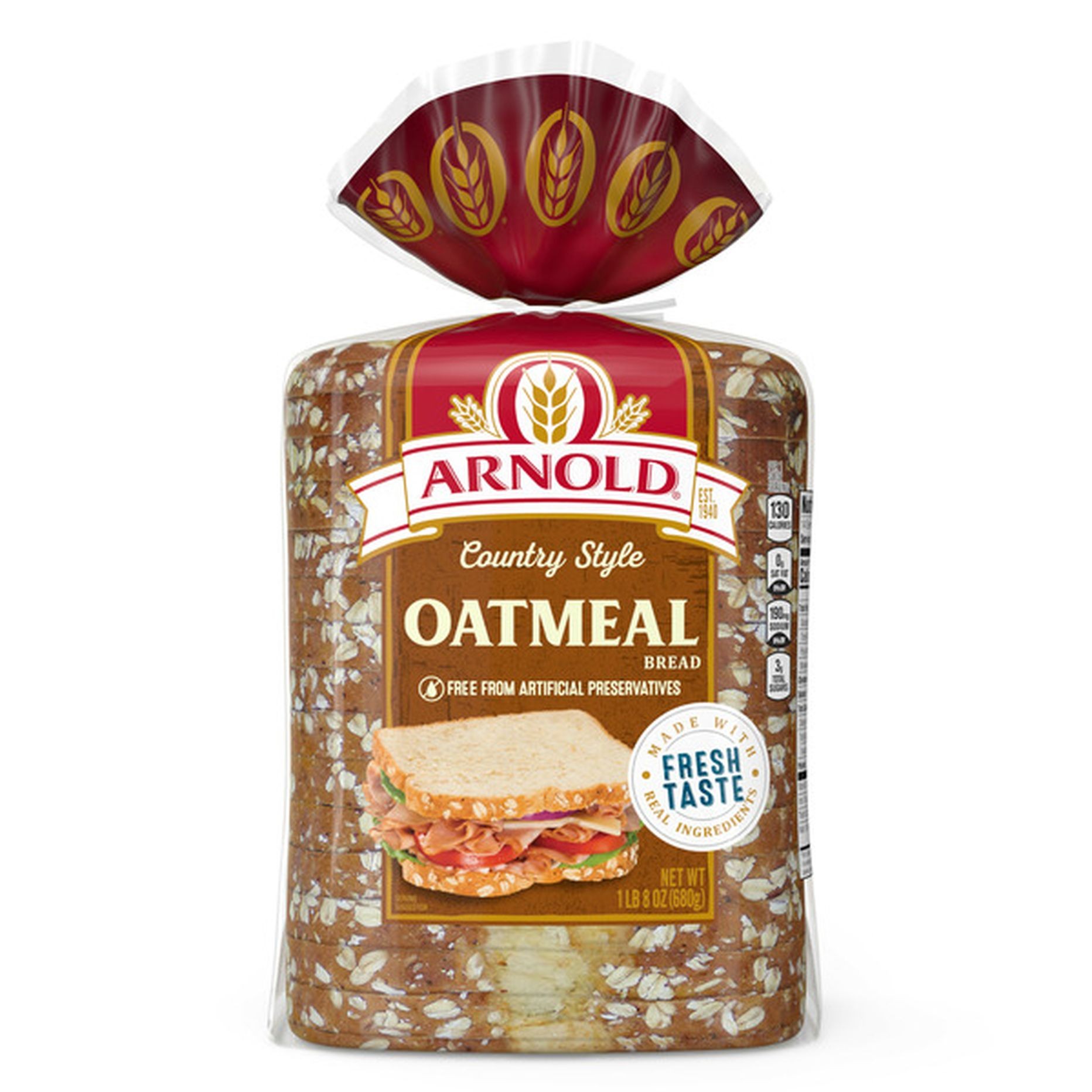 ARNOLD OATMEAL BREAD 8 OZ