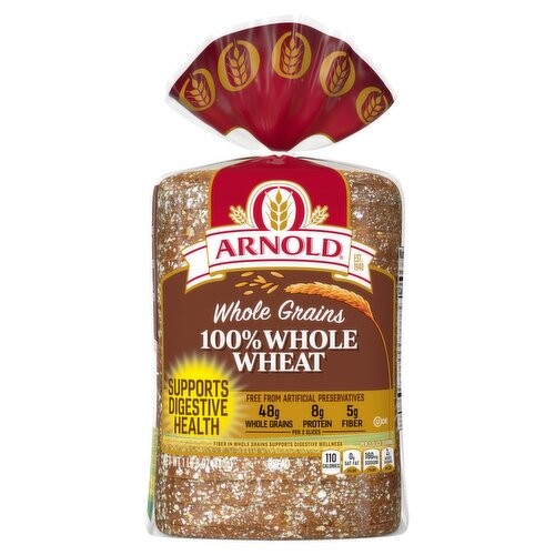 ARNOLD WHOLE GRAIN W WHEAT BREAD 1 LBS