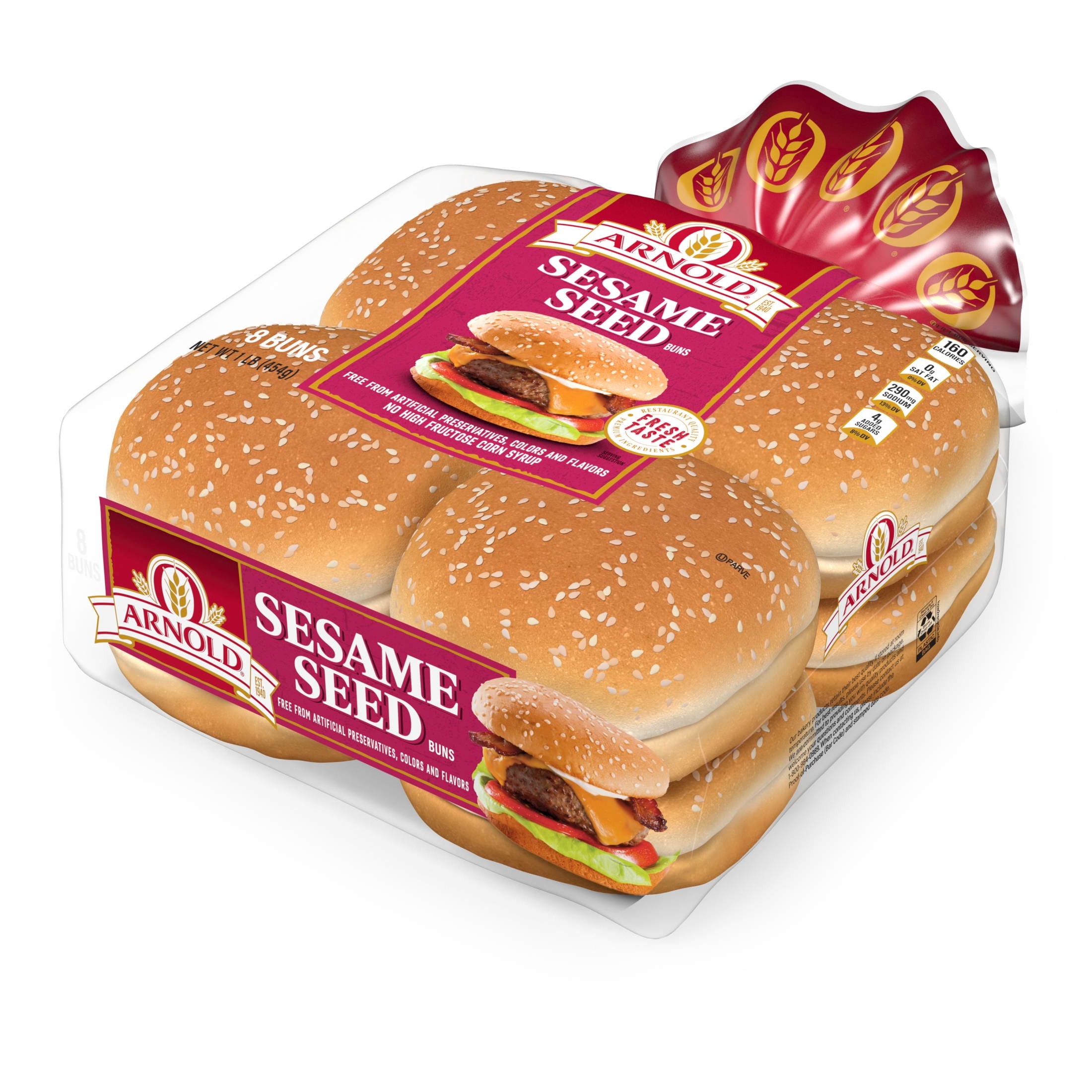 ARNOLD SESAME SEED BUNS 8 BUNS 14 OZ