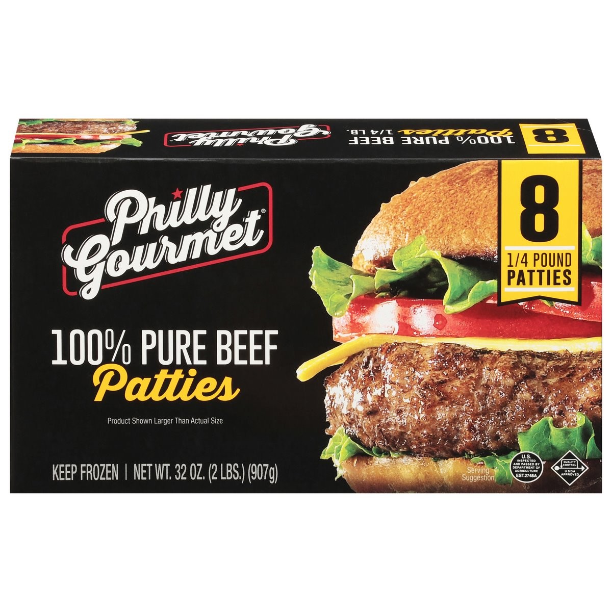 PHILL GRMT 100  PURE BF 8 QT# PATTYS     1 OZ