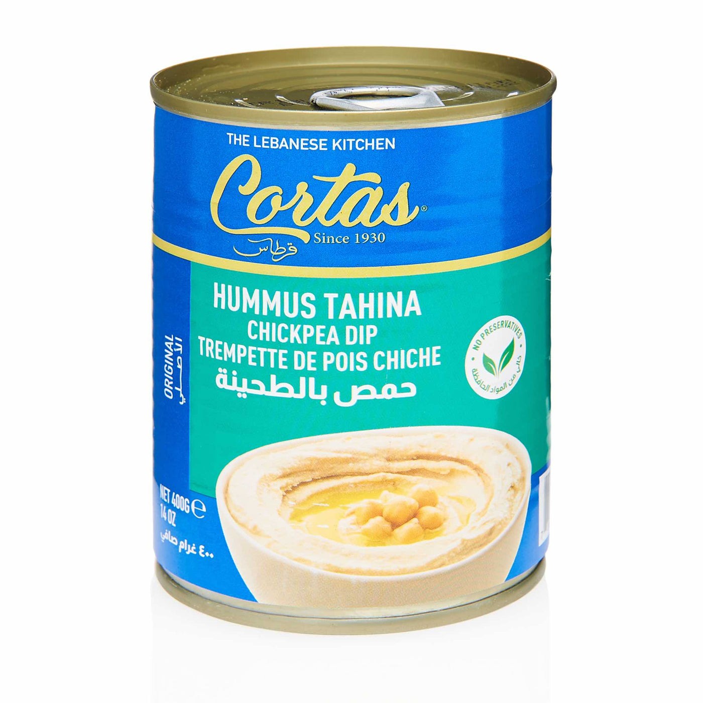 CORTAS HUMMUS IN CAN 14 OZ