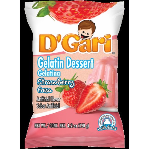 DGARI GELATIN STRAWBERRY MILK 4.2 OZ