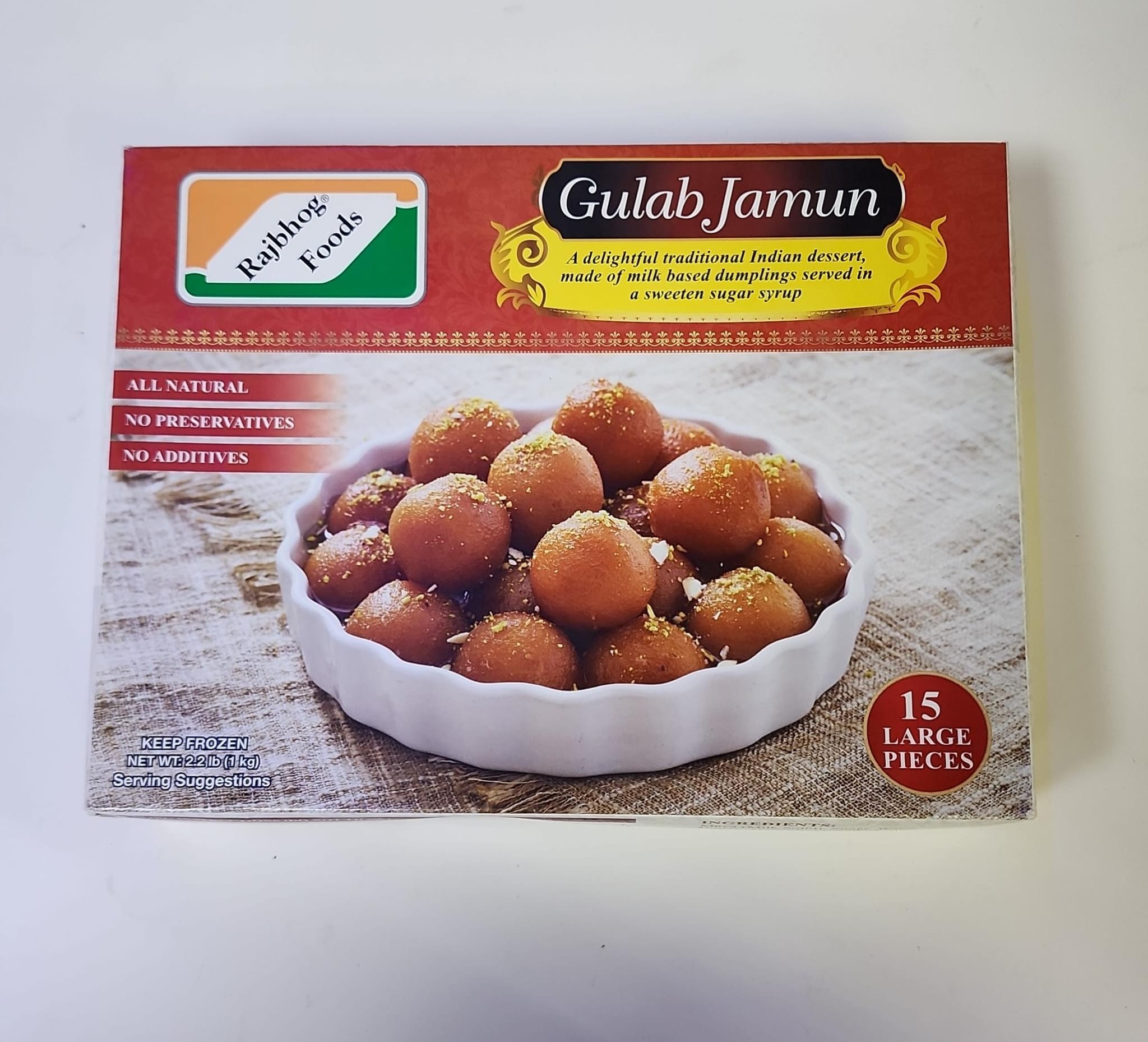 RAJBHOG GULAB JAMUN 15 PCS 1 KG