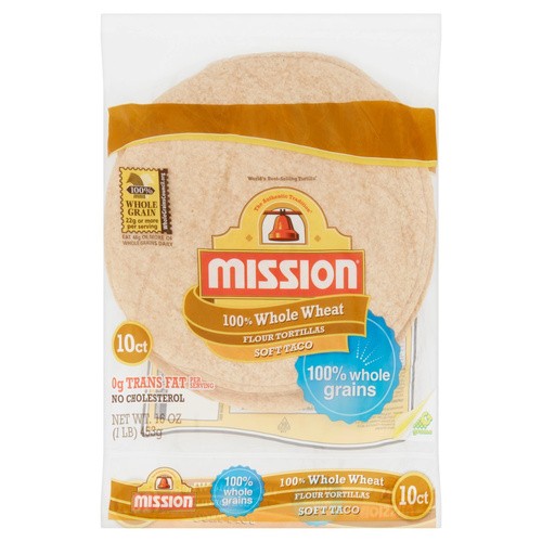 MISSION F. 100% WHOLE WHEAT 16 OZ