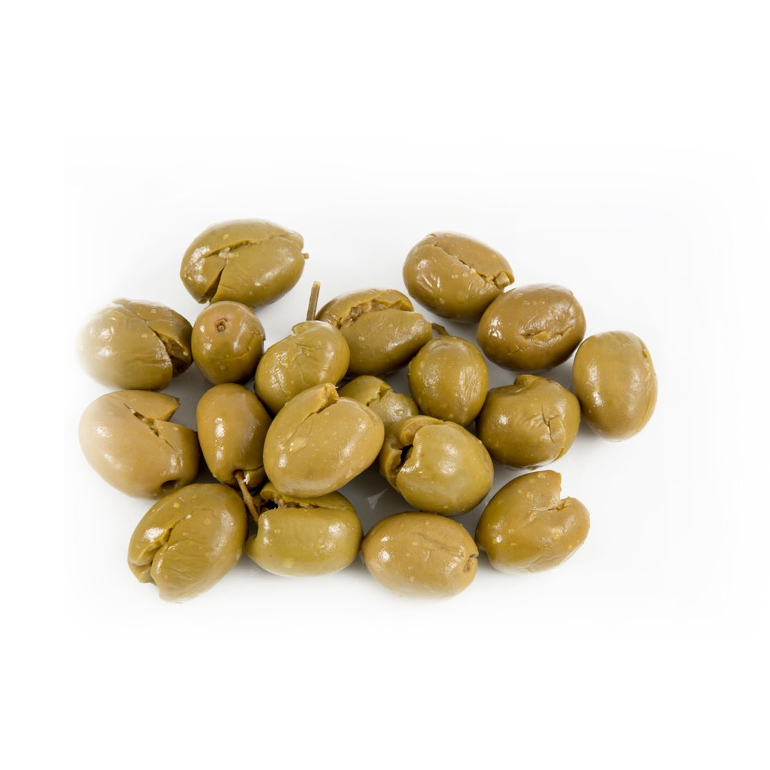SYRIAN GREEN CRACKED OLIVES 1.3 KG