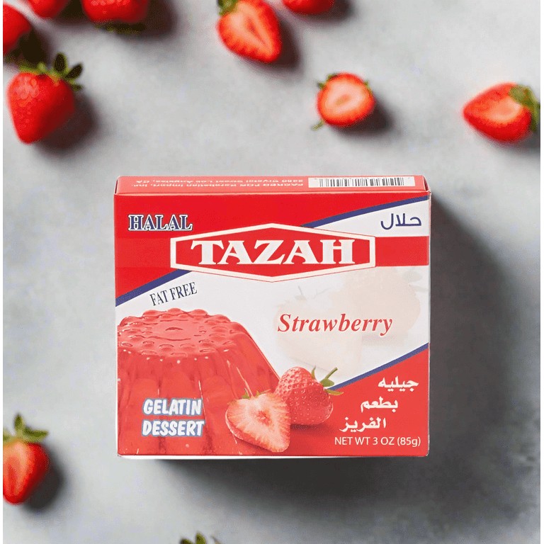TAZAH JELLO STRAWBERRY 3 OZ